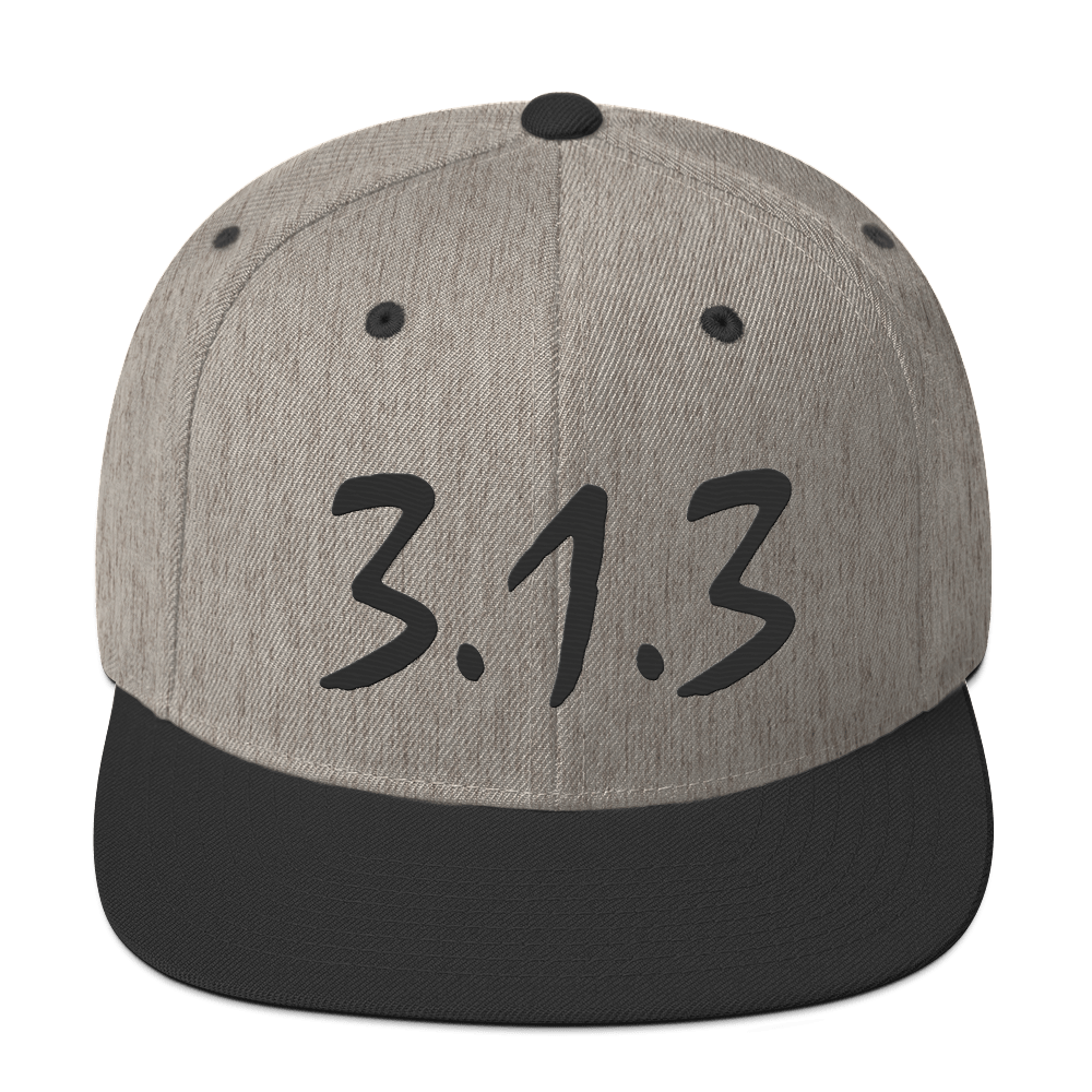 Detroit '313 Vintage Snapback (Black Compton Font)