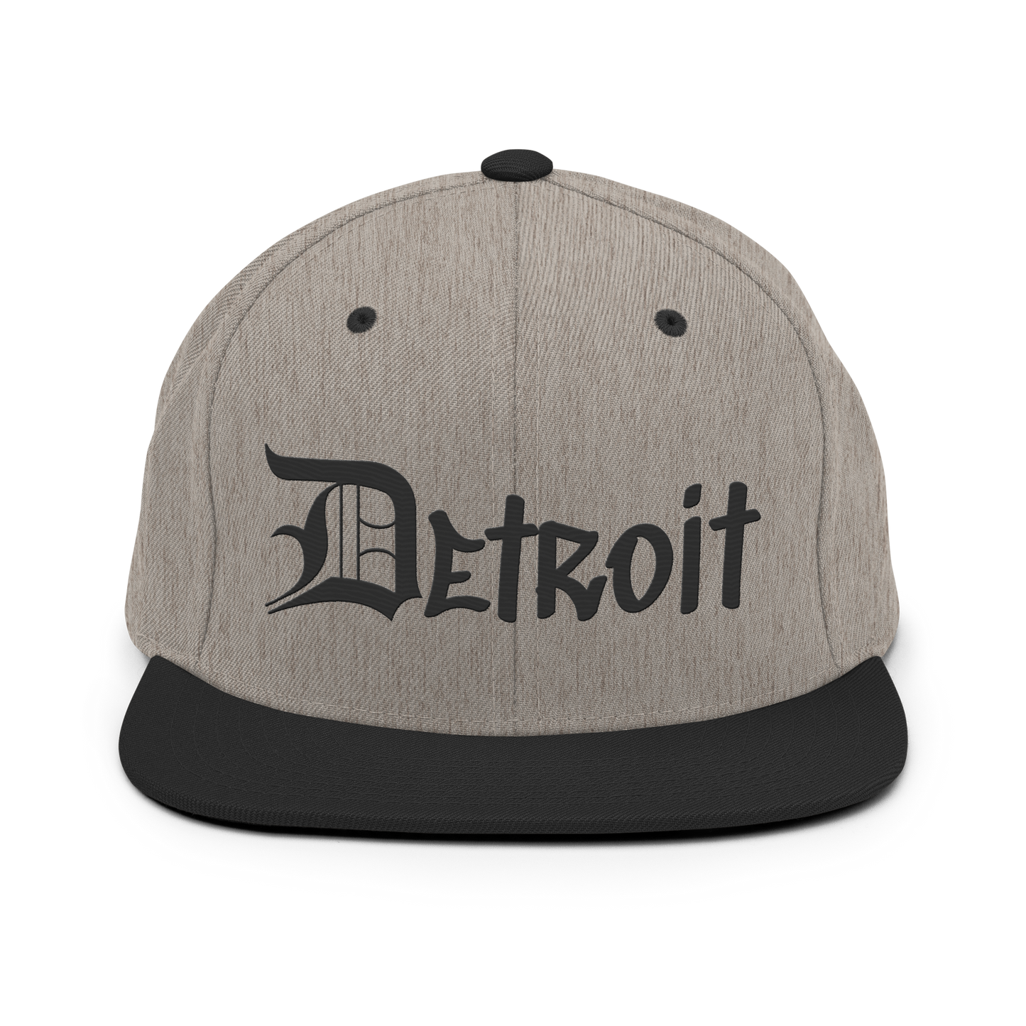 'Detroit' Vintage Snapback (OED Tag Font) | Black