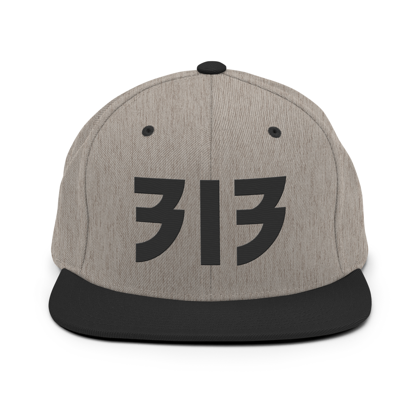 Detroit '313' Vintage Snapback (Glam Rock Font) | Black