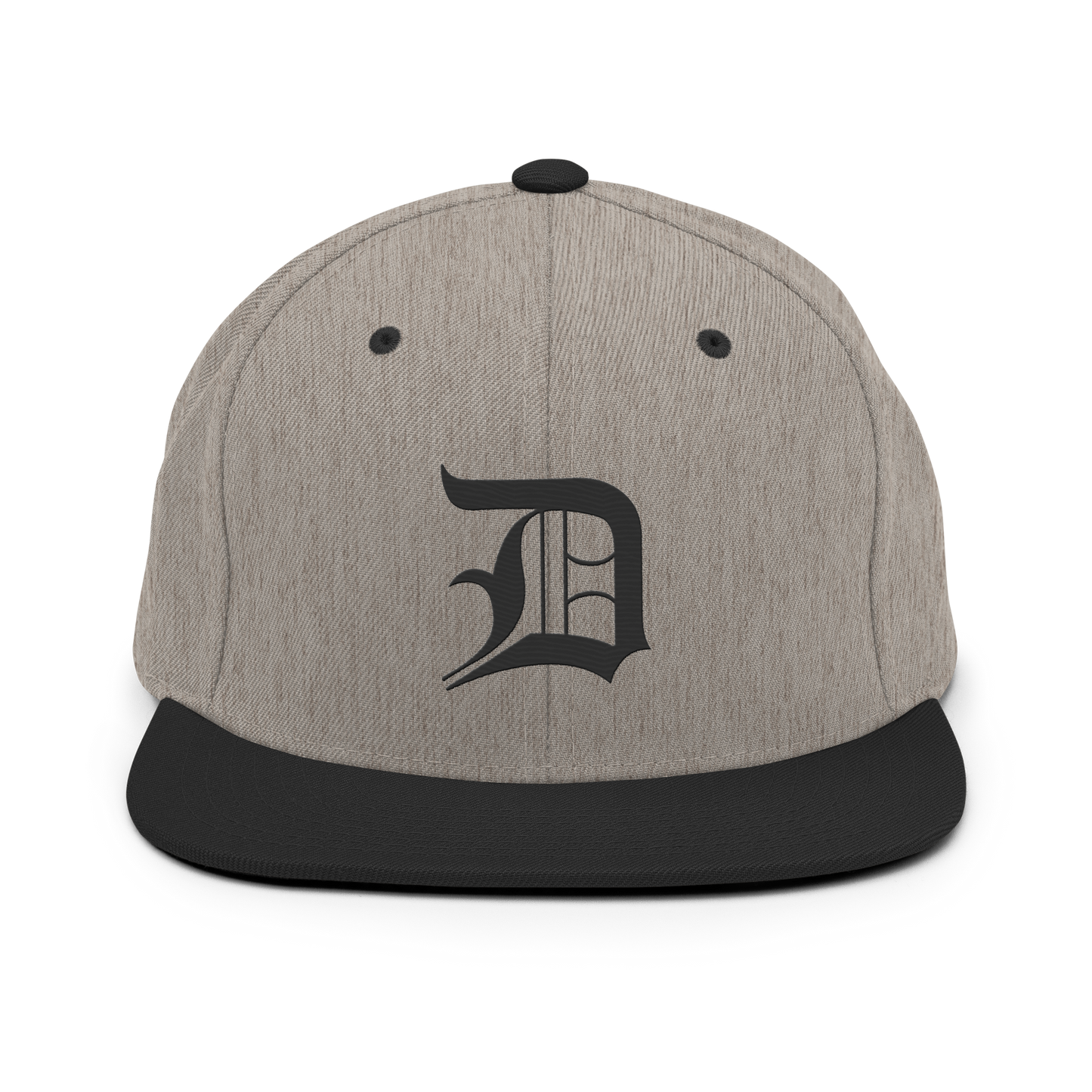 Detroit 'Old English D' Vintage Snapback | Black