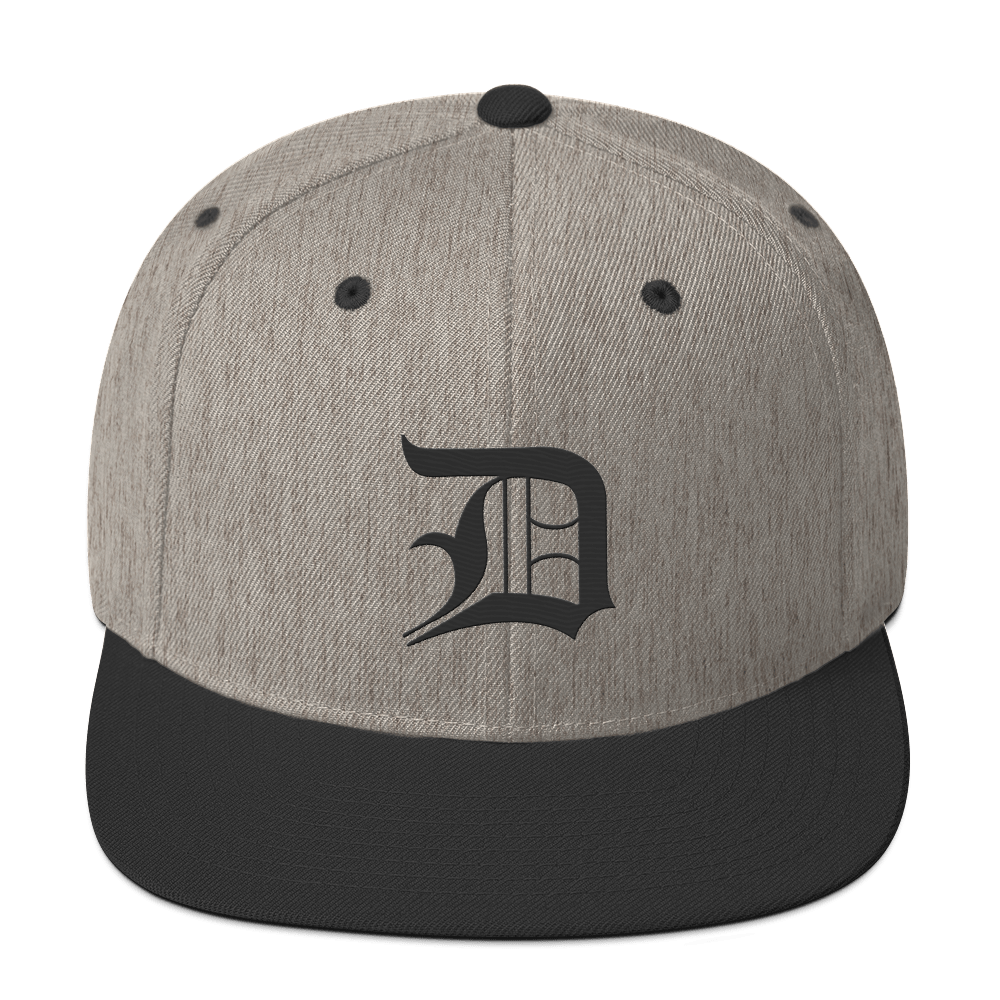 Detroit 'Old English D' Vintage Snapback | Black