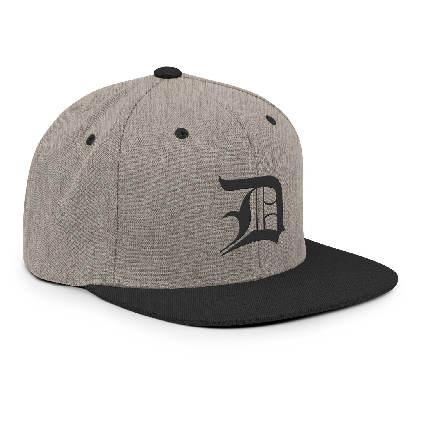 Detroit 'Old English D' Vintage Snapback | Black