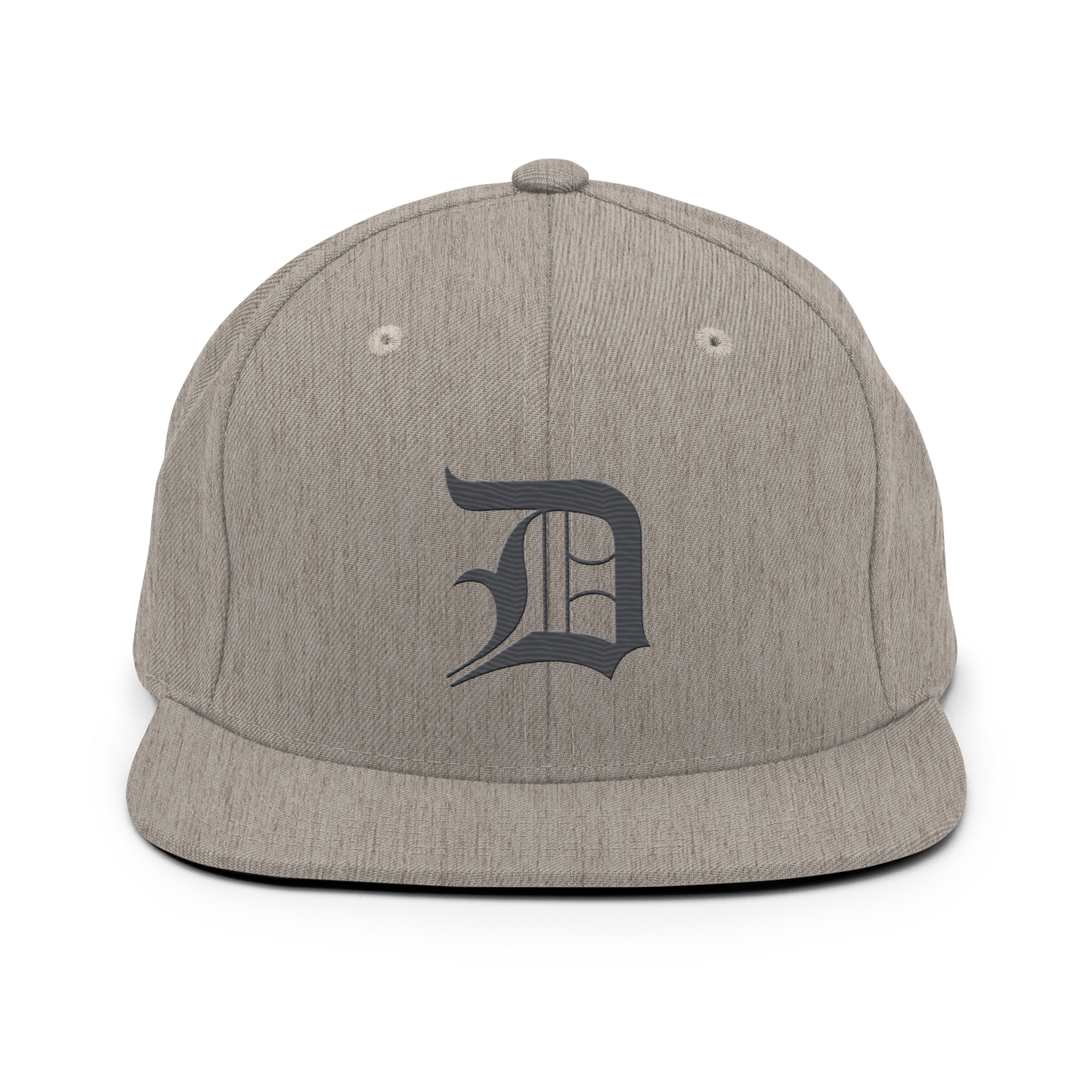 Detroit 'Old English D' Vintage Snapback (Iron Ore Grey)