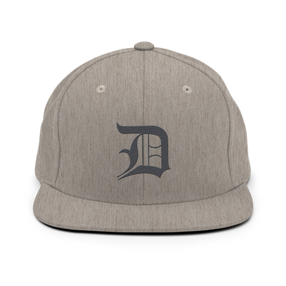 Detroit 'Old English D' Vintage Snapback (Iron Ore Grey)