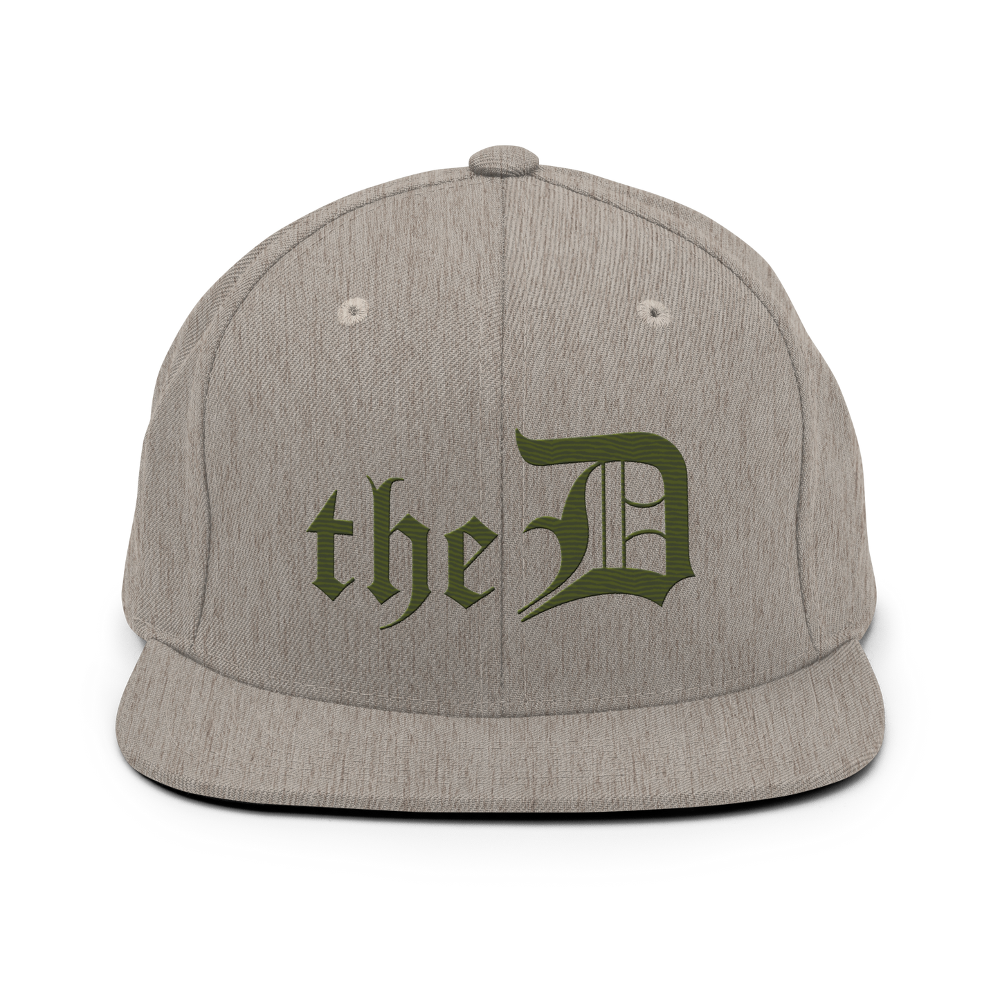 Detroit 'The D' Vintage Snapback | Army Green