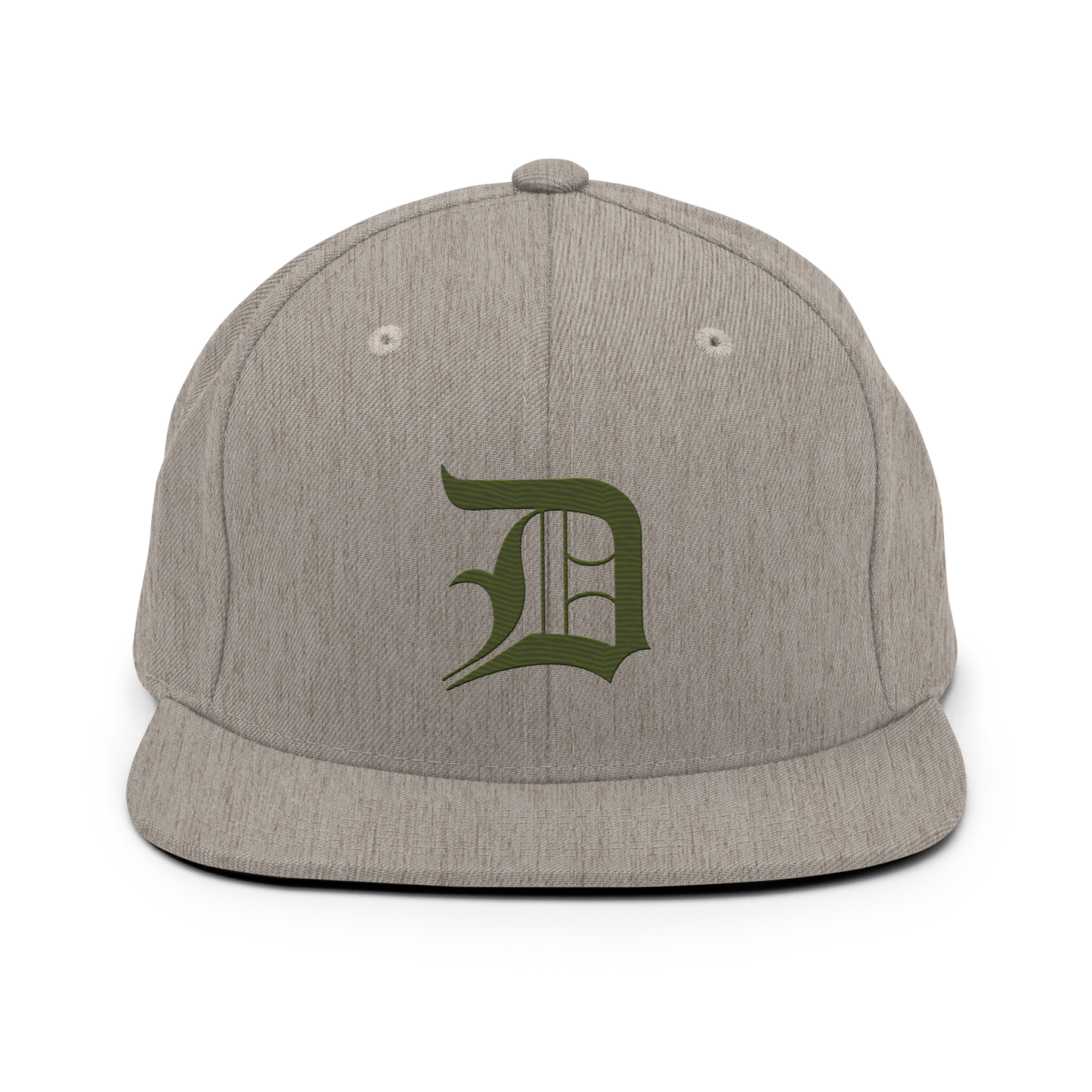 Detroit 'Old English D' Vintage Snapback (Army Green)