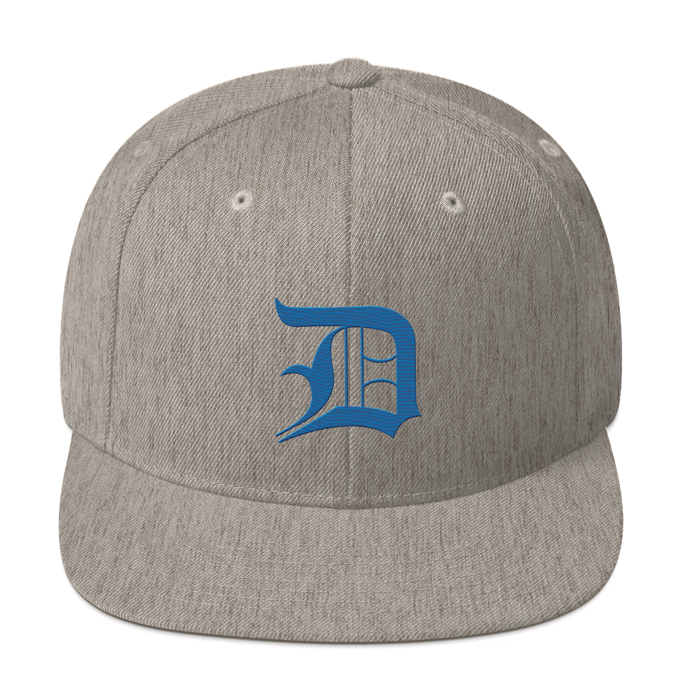 Detroit 'Old English D' Vintage Snapback (Azure)