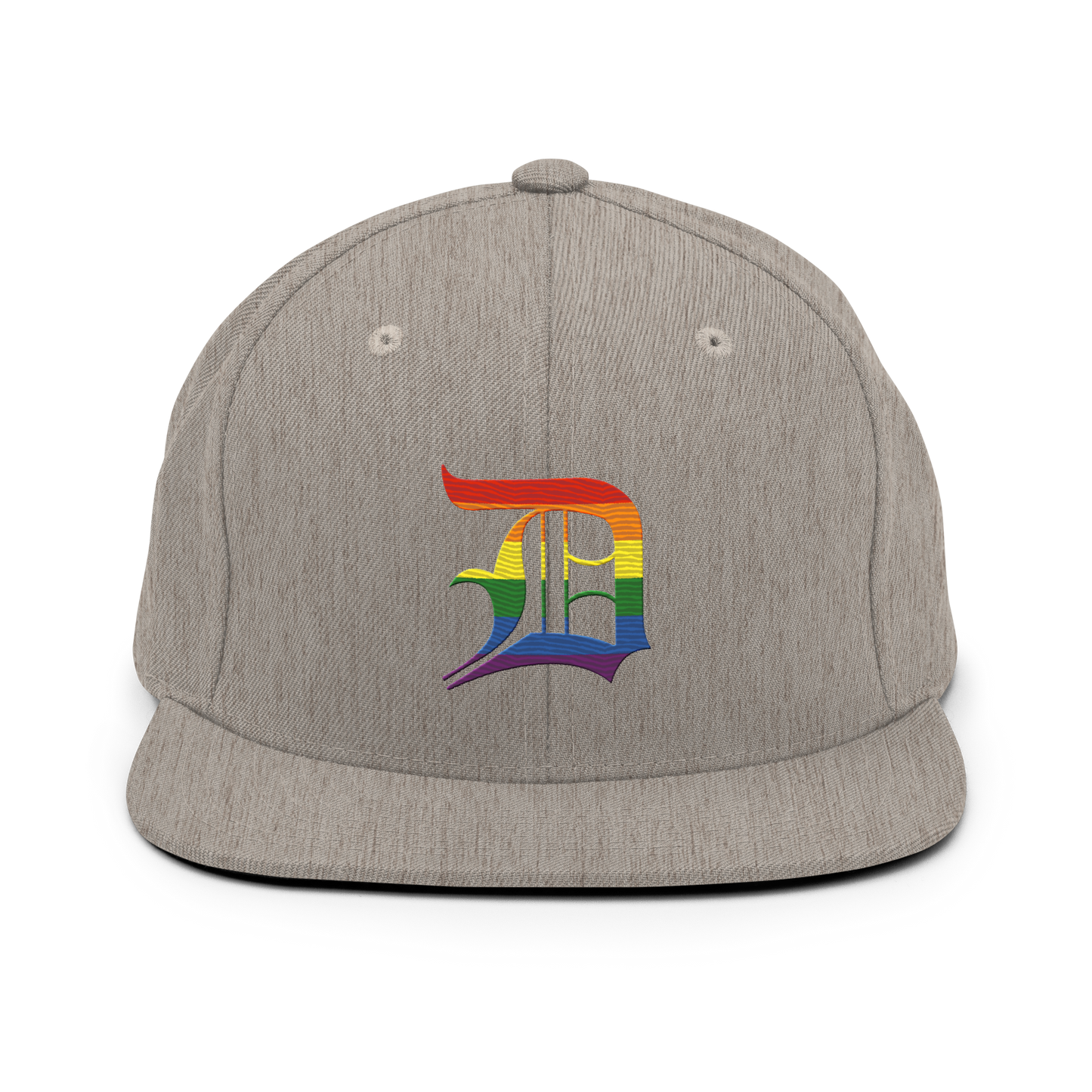 Detroit 'Old English D' Vintage Snapback (Rainbow Pride Edition)