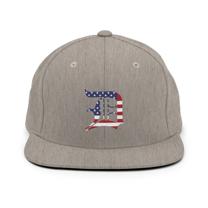 Detroit 'Old English D' Vintage Snapback (Patriot Edition)