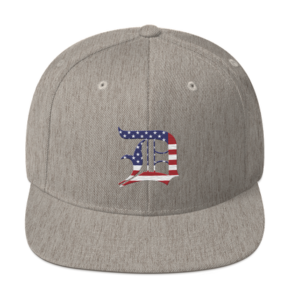 Detroit 'Old English D' Vintage Snapback (Patriot Edition)