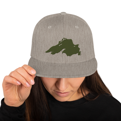 Lake Superior Vintage Snapback | Army Green