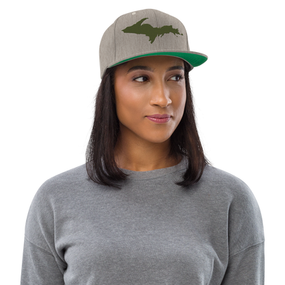 Upper Peninsula Vintage Snapback | Army Green