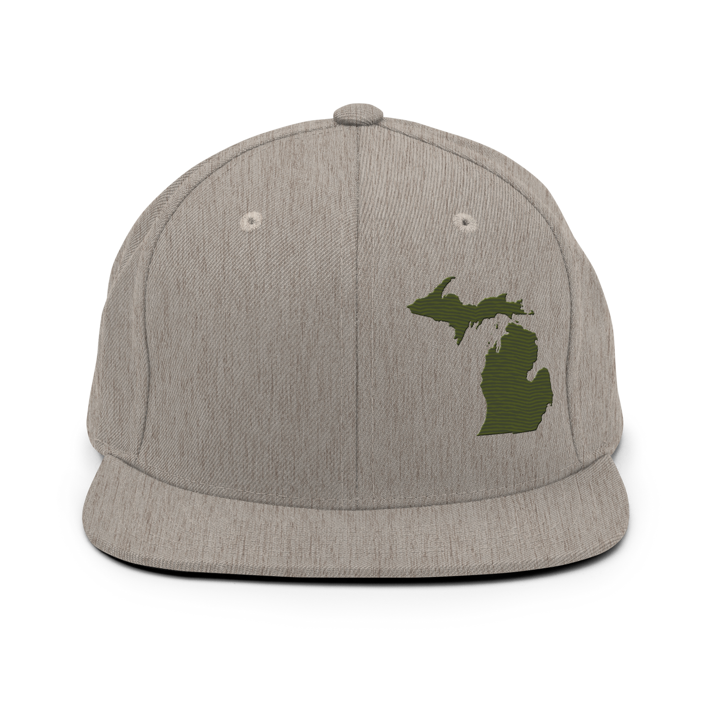 Michigan Vintage Snapback | Army Green Outline