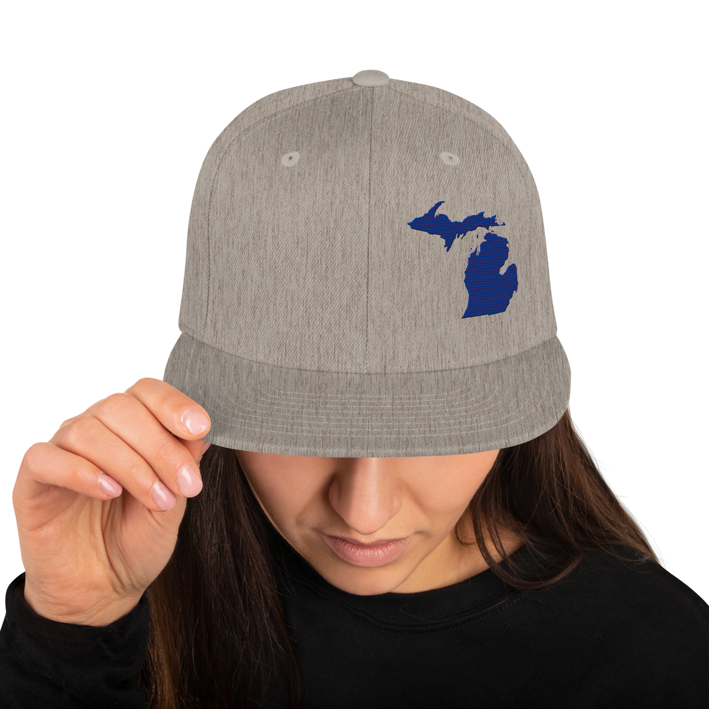 Michigan Vintage Snapback | Bourbon Blue Outline