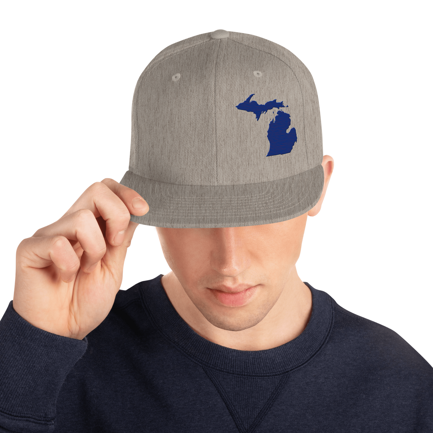 Michigan Vintage Snapback | Bourbon Blue Outline