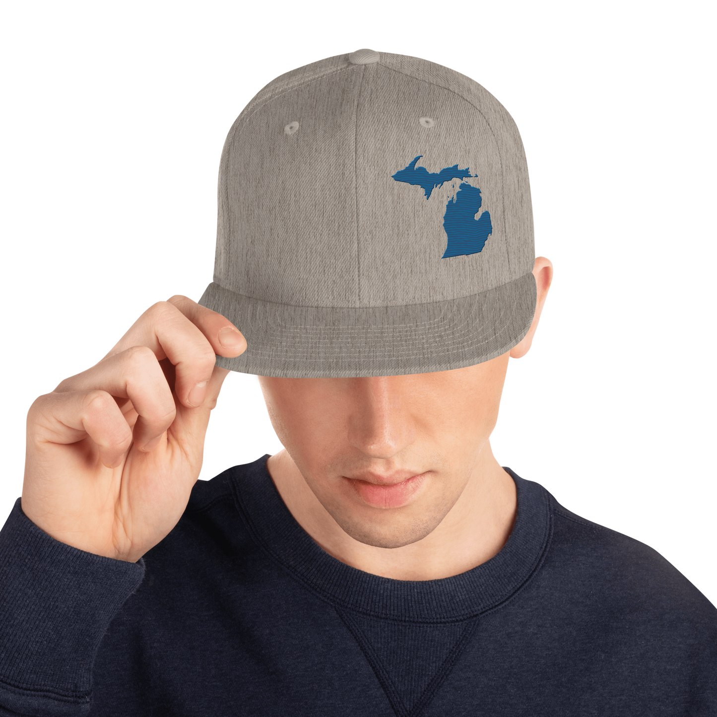 Michigan Vintage Snapback | Blueberry Outline