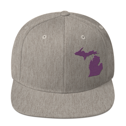 Michigan Vintage Snapback | Plum Outline