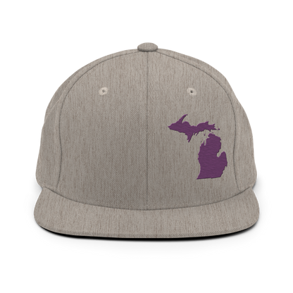 Michigan Vintage Snapback | Plum Outline