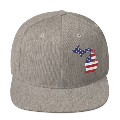 Michigan Vintage Snapback | Patriotic Outline