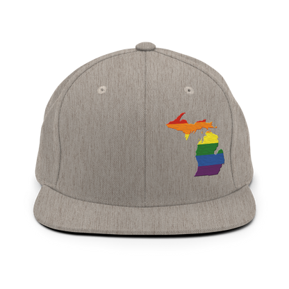 Michigan Vintage Snapback | Rainbow Pride Outline