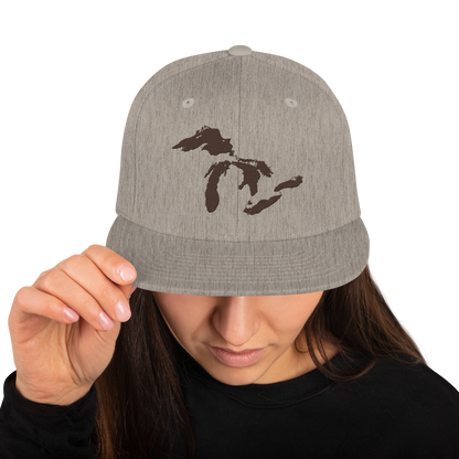 Great Lakes Vintage Snapback | Hickory Brown