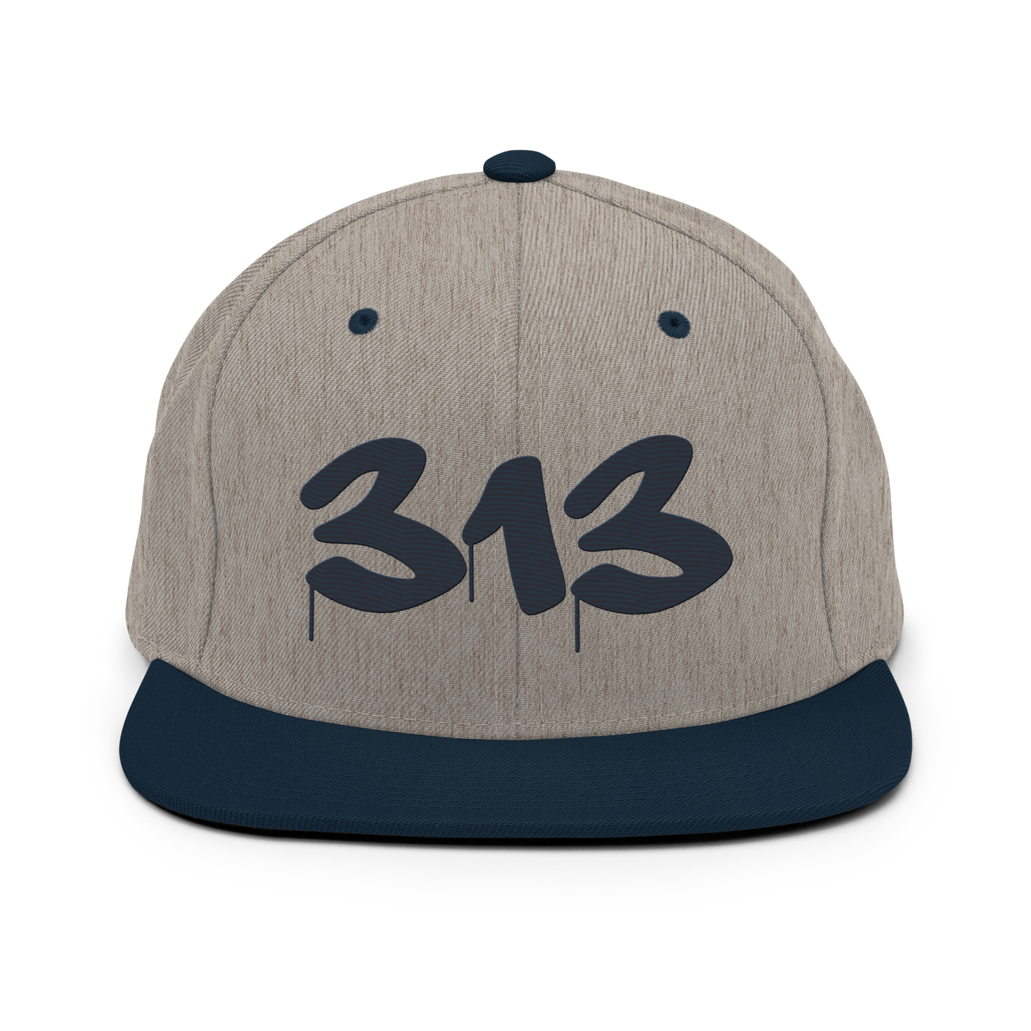 Detroit '313' Vintage Snapback (Tag Font) | Navy