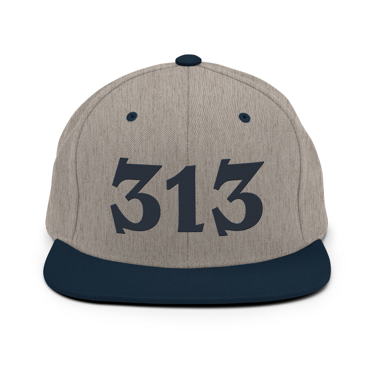 Detroit '313' Vintage Snapback (Angry Font) | Navy