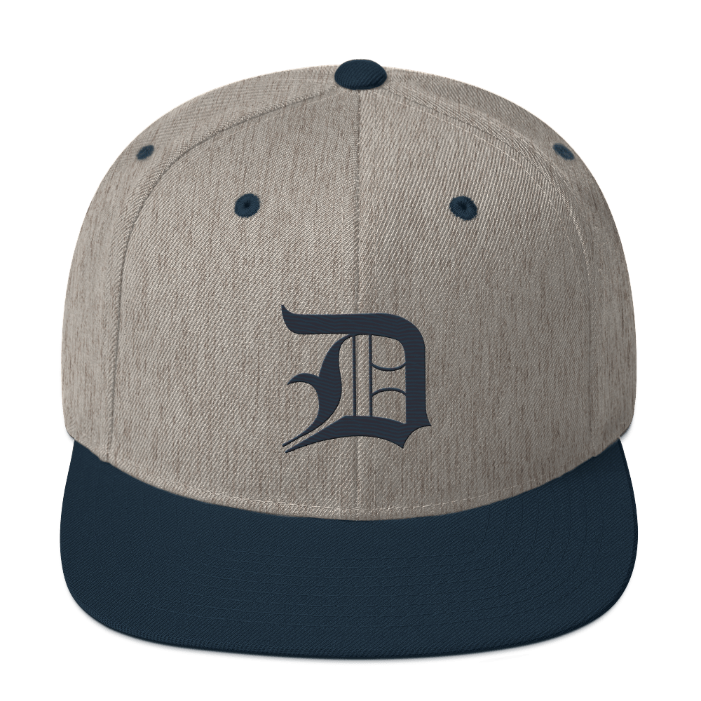 Detroit 'Old English D' Vintage Snapback | Navy