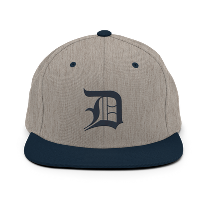 Detroit 'Old English D' Vintage Snapback | Navy