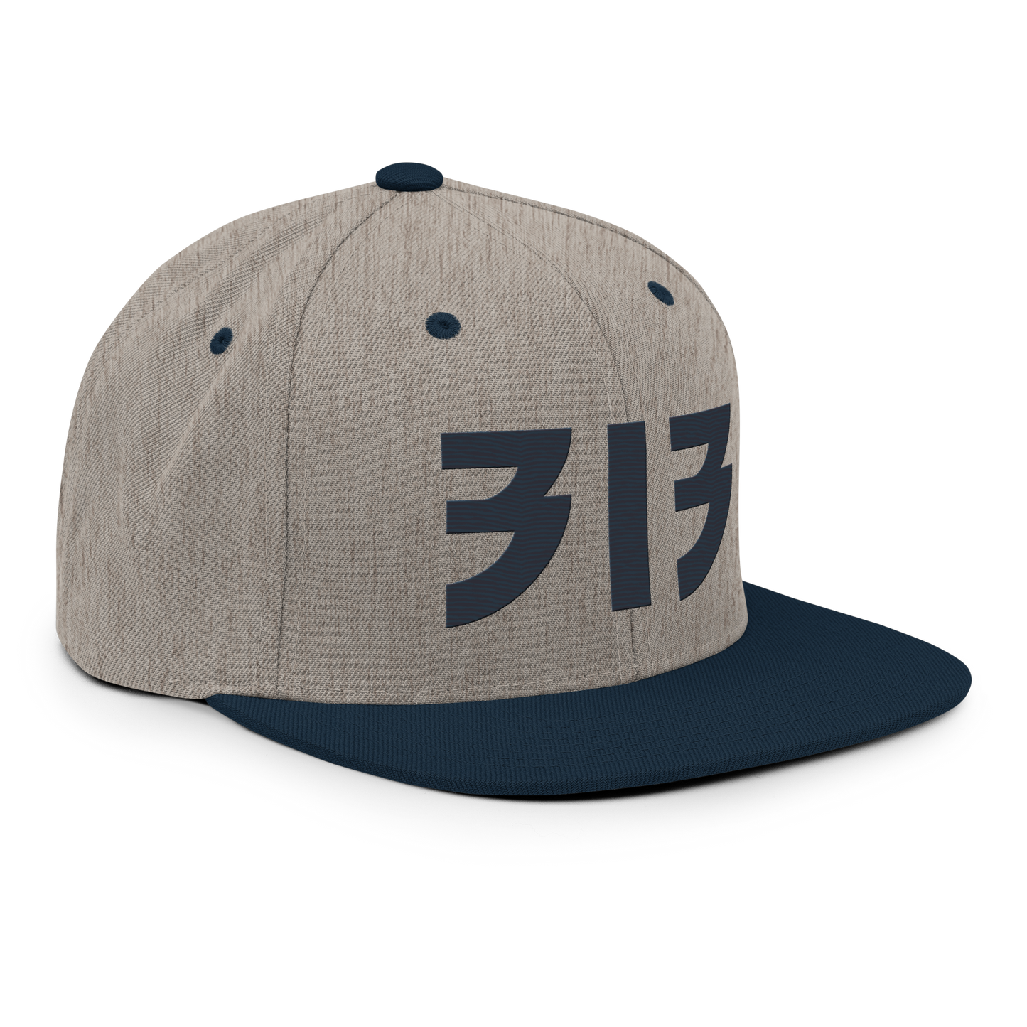 Detroit '313' Vintage Snapback (Glam Rock Font) | Navy