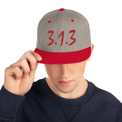 Detroit '313 Vintage Snapback (Red Compton Font)