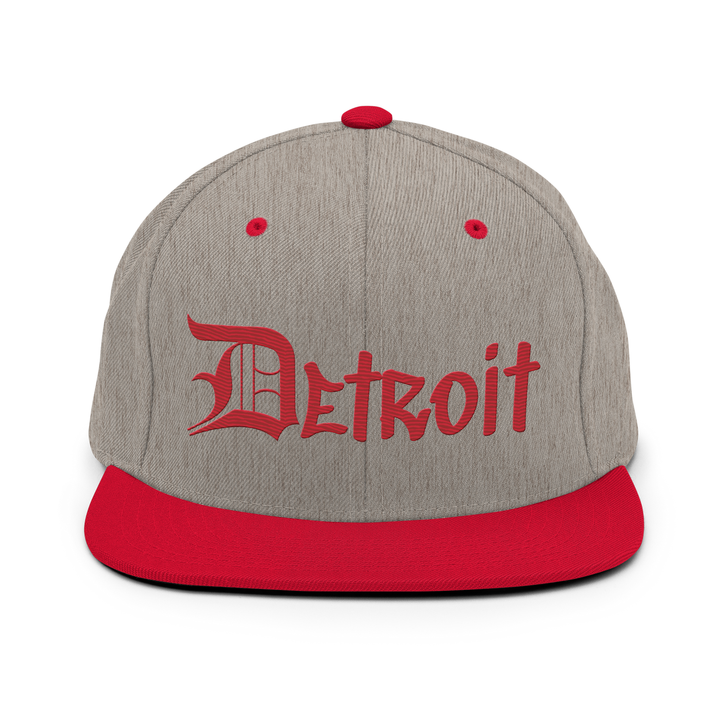 'Detroit' Vintage Snapback (OED Tag Font) | Red