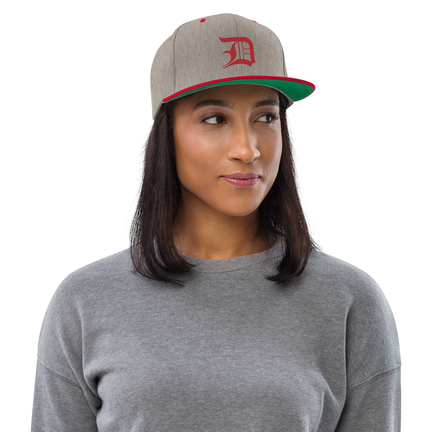 Detroit 'Old English D' Vintage Snapback | Red