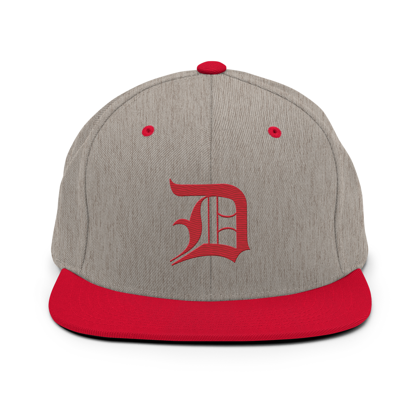 Detroit 'Old English D' Vintage Snapback | Red