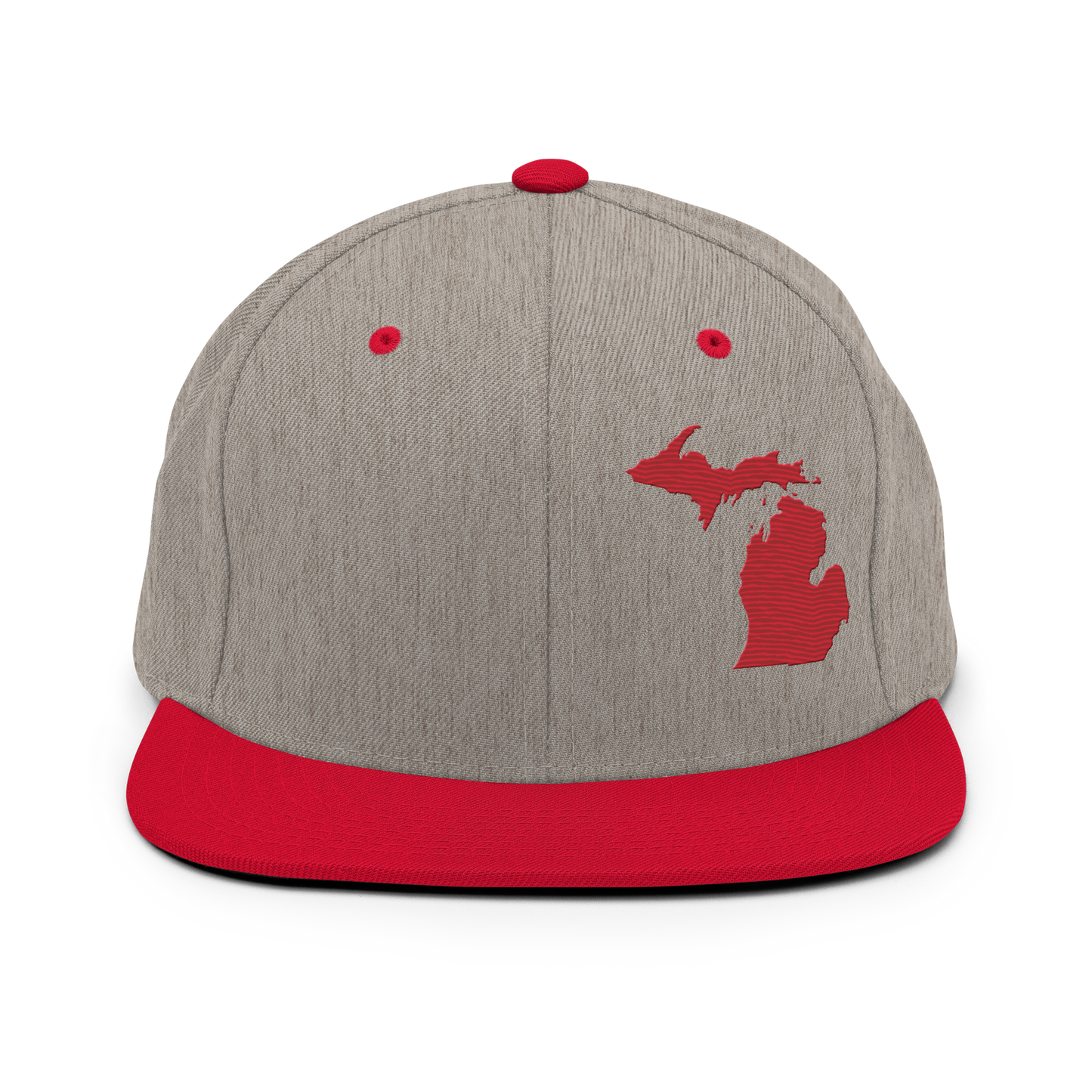 Michigan Vintage Snapback | Red Outline