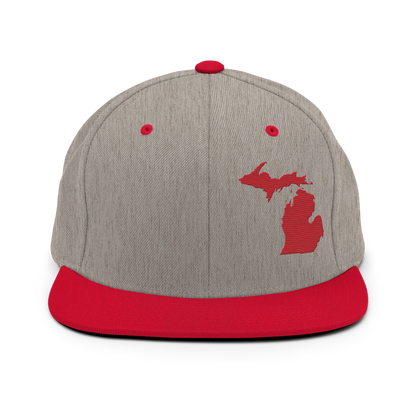 Michigan Vintage Snapback | Red Outline