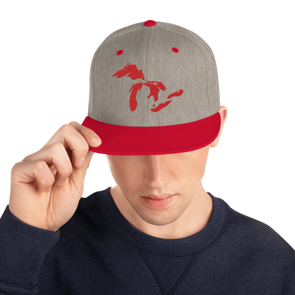 Great Lakes Vintage Snapback | Red