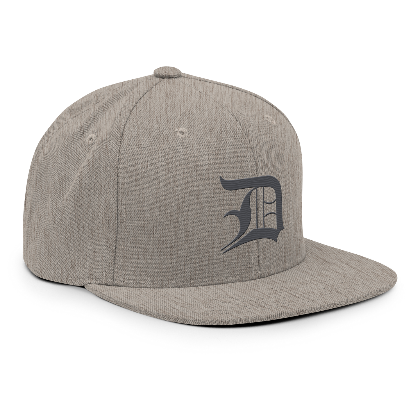 Detroit 'Old English D' Vintage Snapback (Iron Ore Grey)