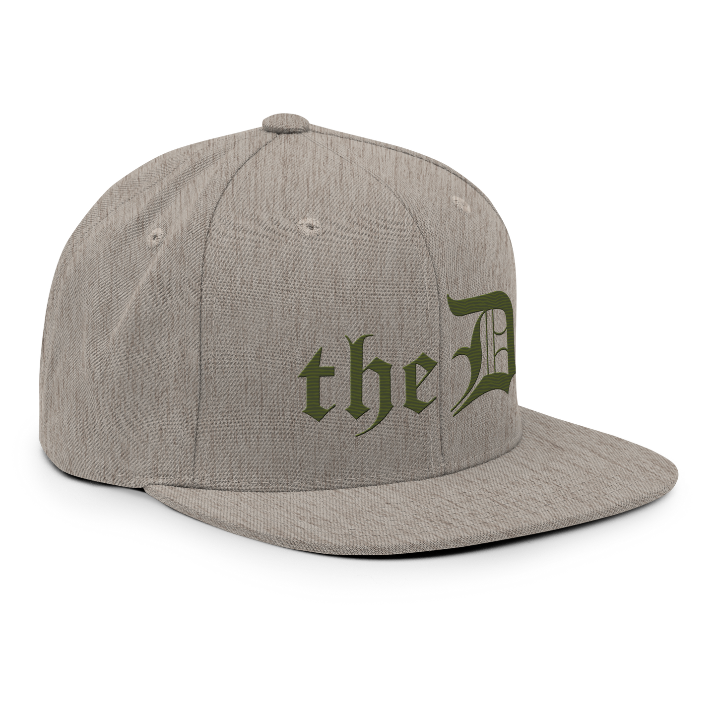 Detroit 'The D' Vintage Snapback | Army Green