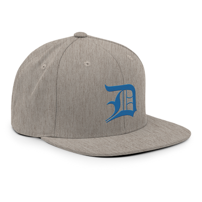 Detroit 'Old English D' Vintage Snapback (Azure)