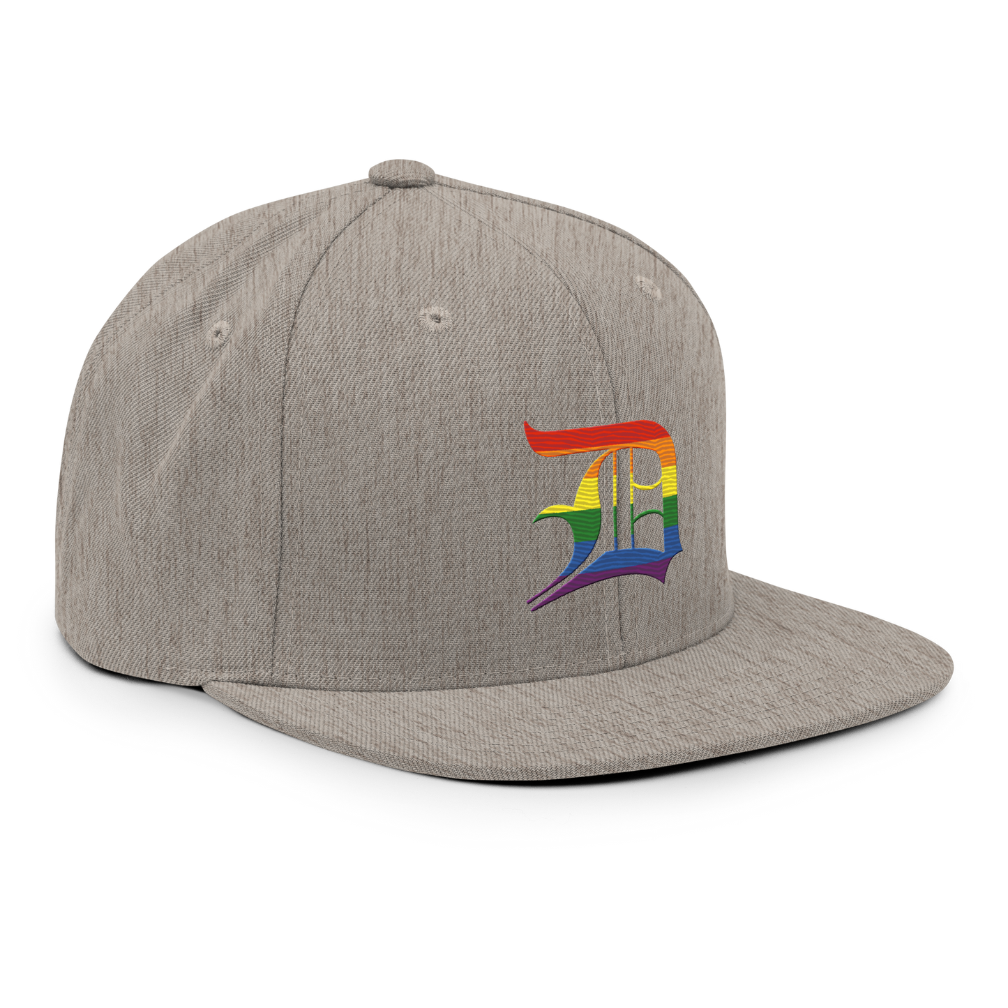 Detroit 'Old English D' Vintage Snapback (Rainbow Pride Edition)