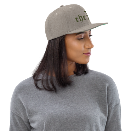 Detroit 'The D' Vintage Snapback | Army Green