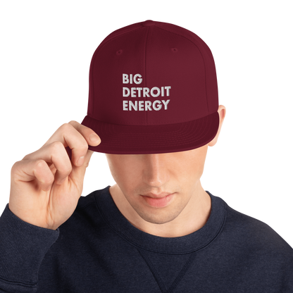 'Big Detroit Energy' Vintage Snapback (White Emb.)