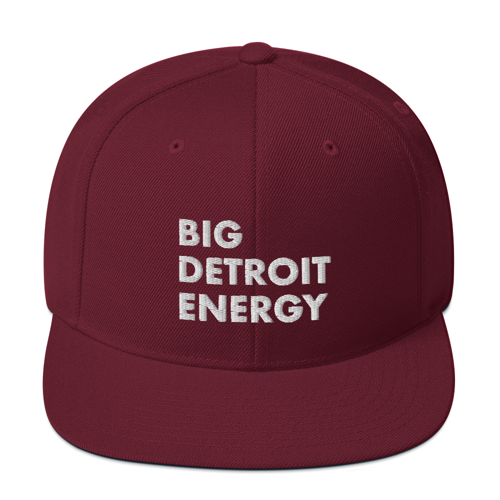 'Big Detroit Energy' Vintage Snapback (White Emb.)