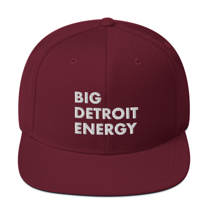 'Big Detroit Energy' Vintage Snapback (White Emb.)