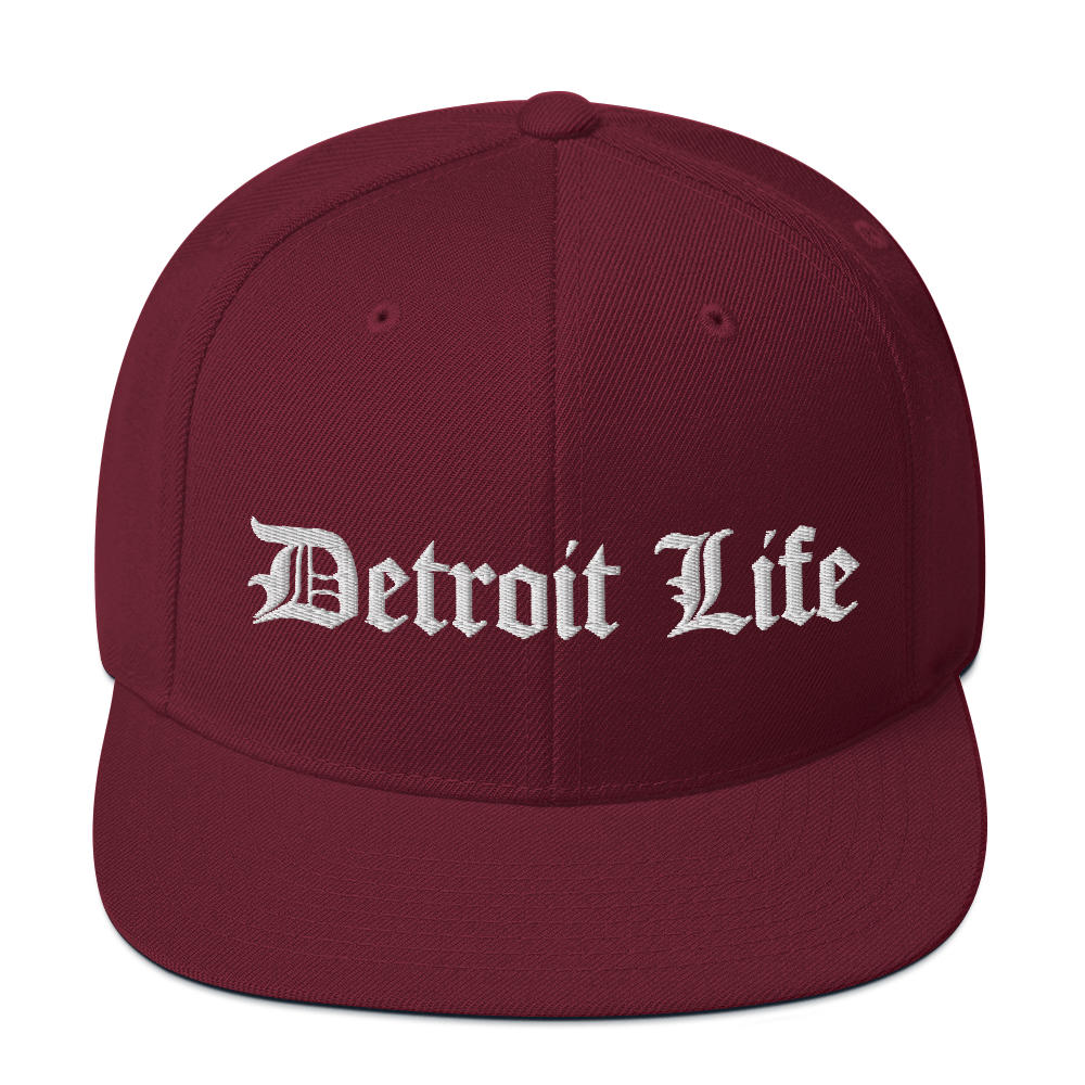 'Detroit Life' Vintage Snapback (Horizontal) | 6-Panel