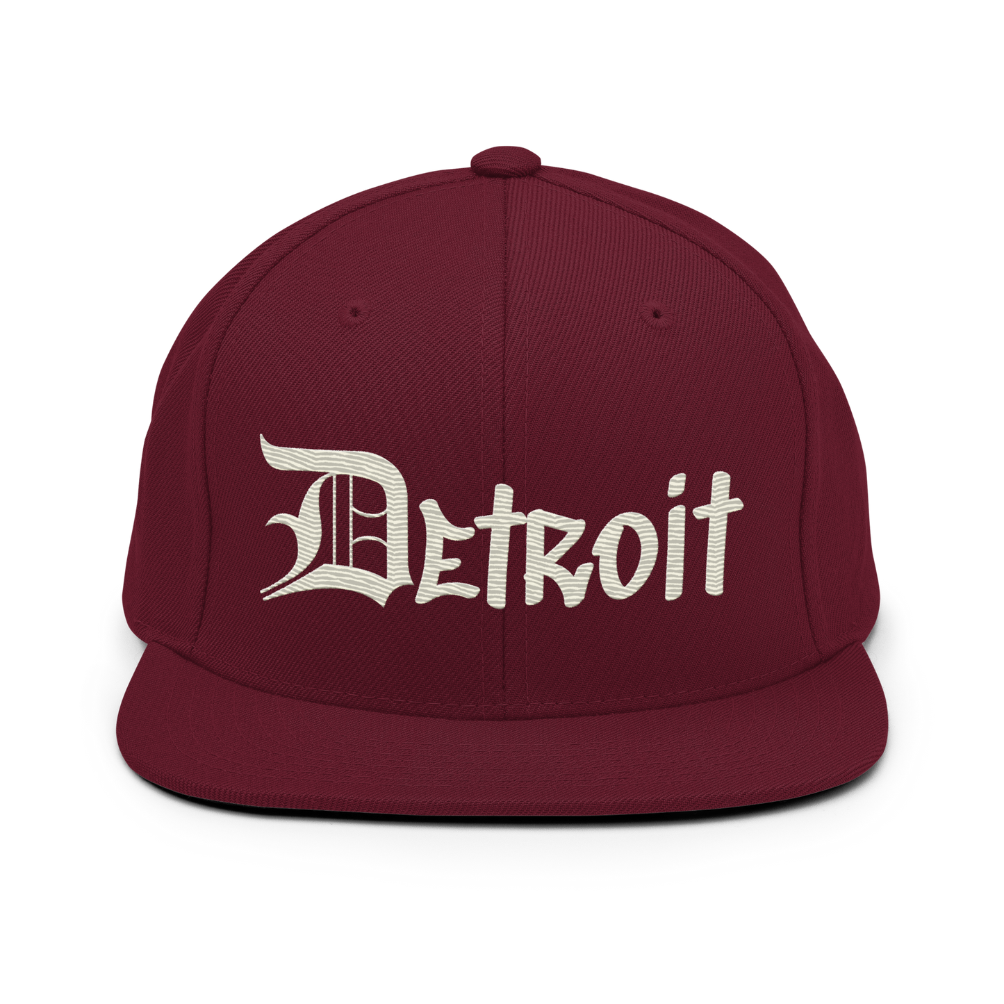 'Detroit' Vintage Snapback (OED Tag Font) | Ivory White