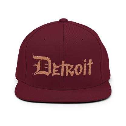 'Detroit' Vintage Snapback (OED Tag Font) | Copper