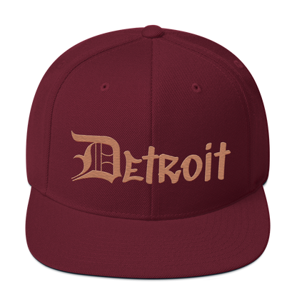 'Detroit' Vintage Snapback (OED Tag Font) | Copper