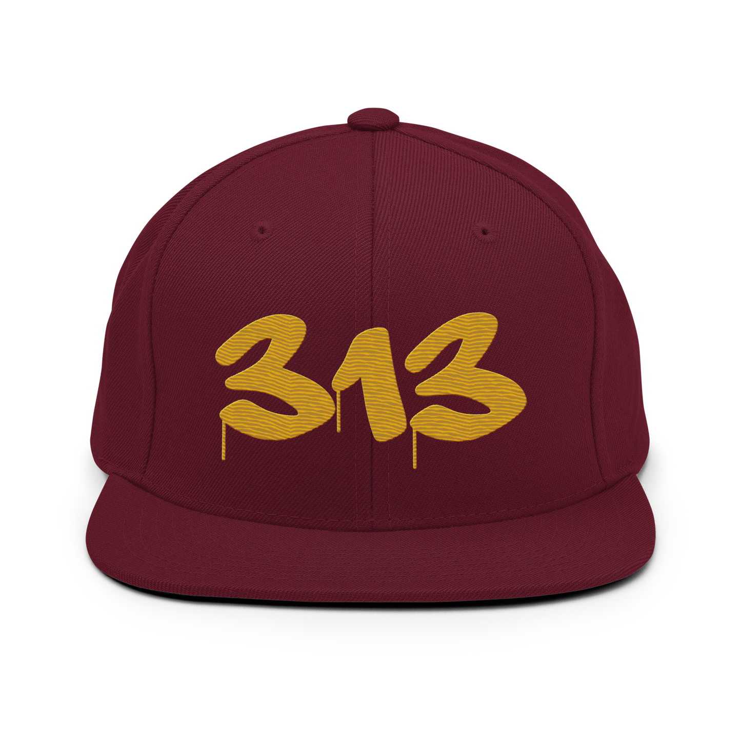 Detroit '313' Vintage Snapback (Tag Font) | Gold